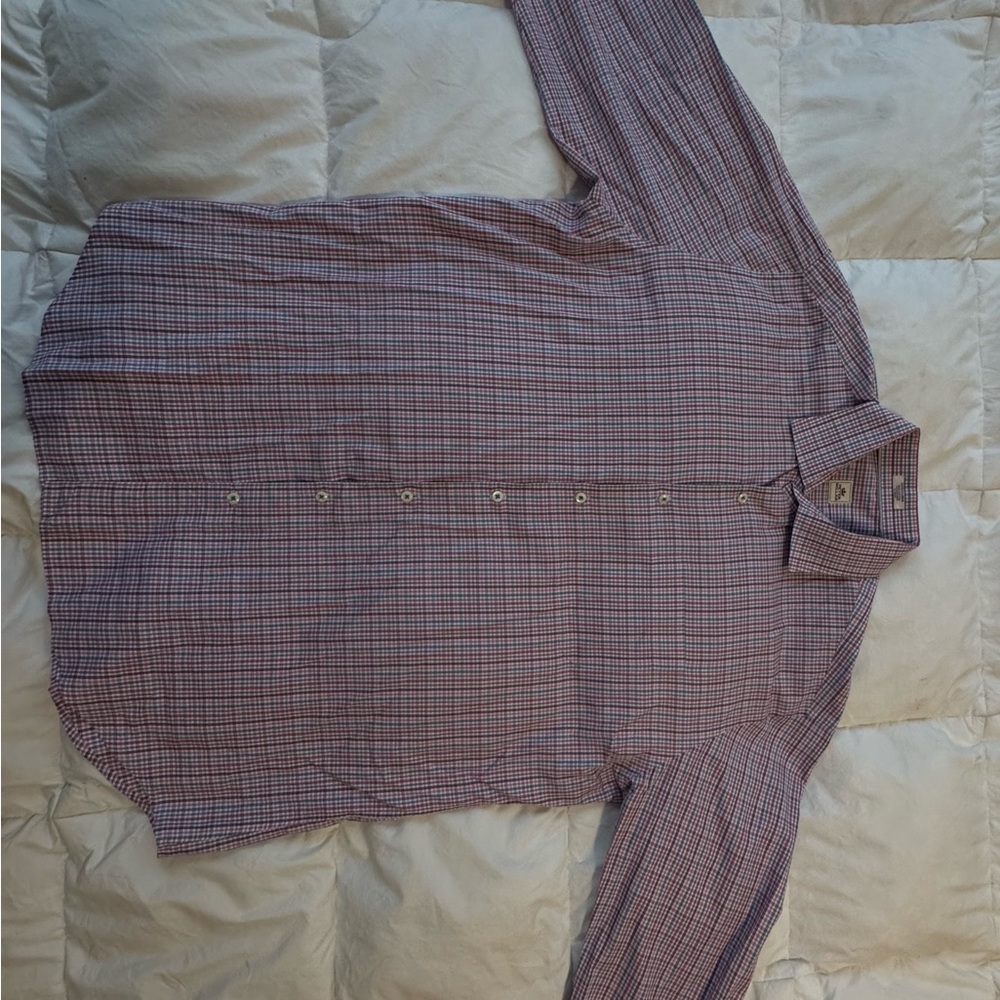 Peter Millar Red Casual Button Down Shirt